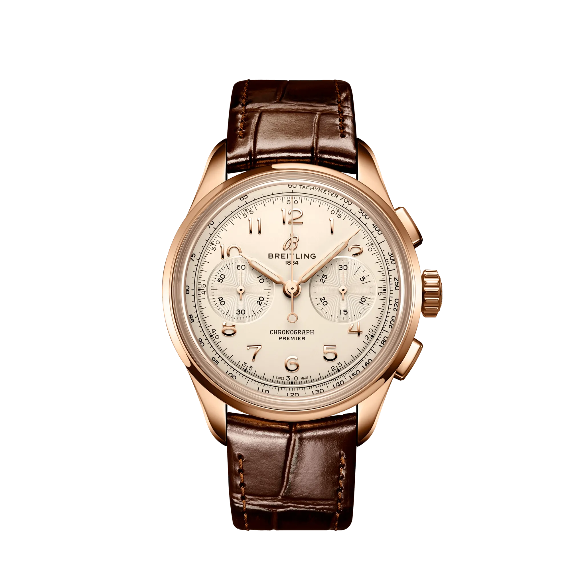 Breitling Premier B09 Chronograph 40 18K Red Gold Unisex Watch - Premium Luxury Product