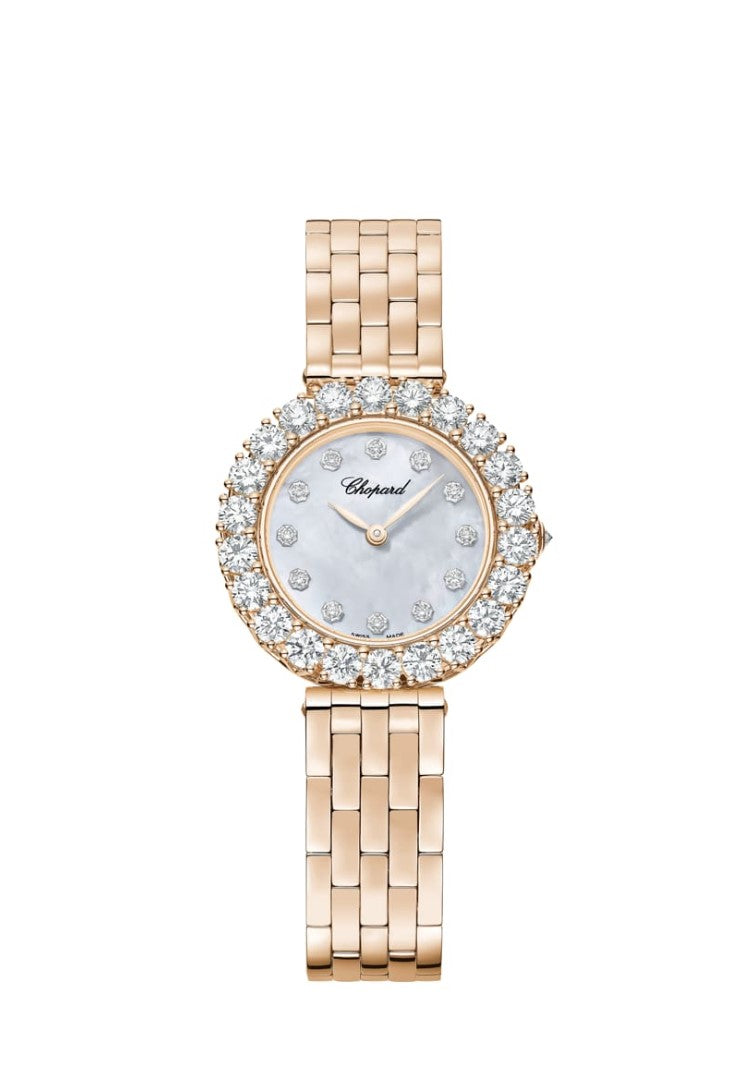 Chopard L’Heure Du Diamant Round Small 18K Rose Gold & Diamonds Ladies Watch