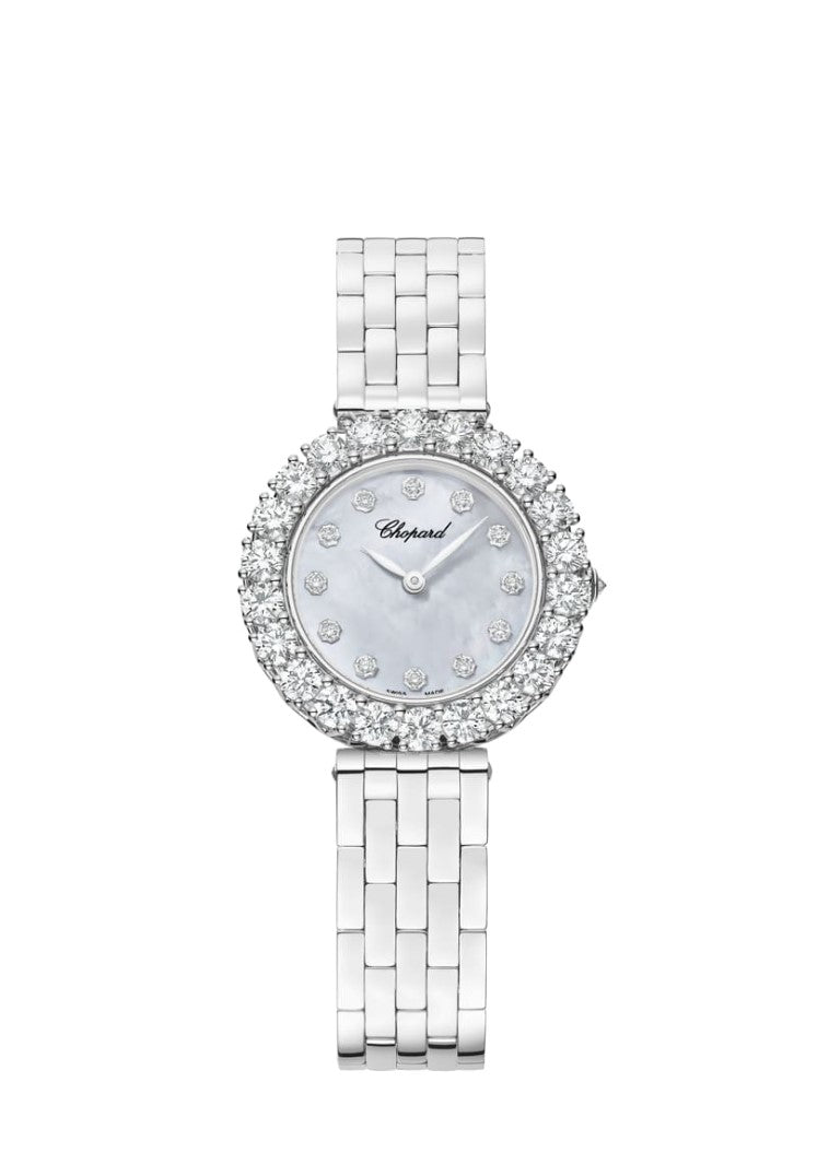Chopard L’Heure Du Diamant Round Small 18K White Gold & Diamonds Ladies Watch
