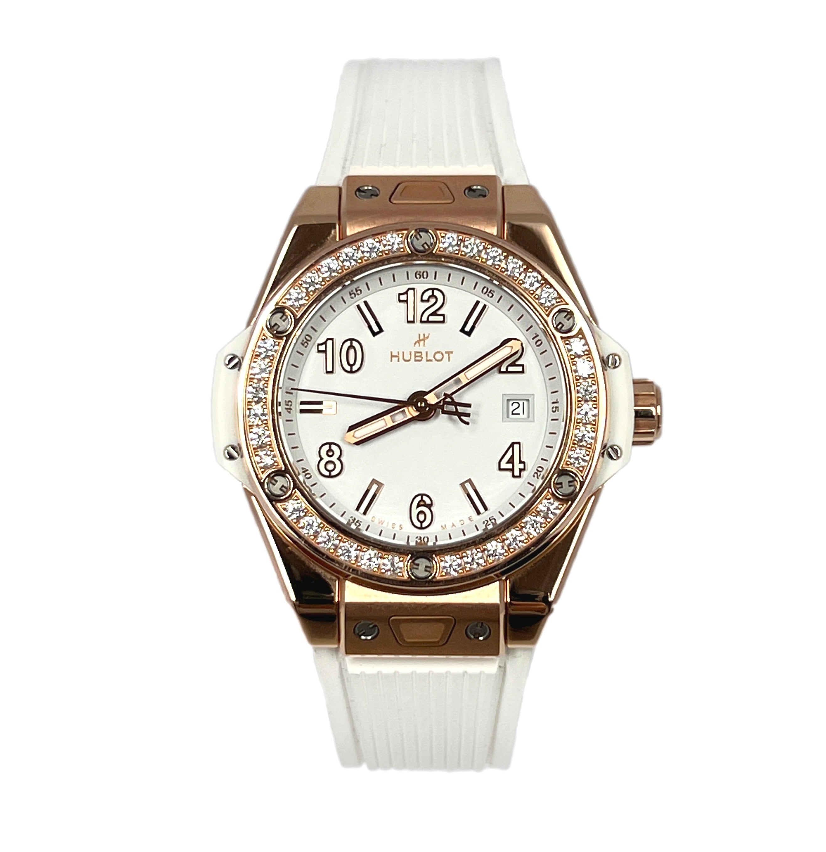 Hublot Big Bang 33mm One Click 18K King Gold & Diamonds Lady's Watch - Premium Luxury Product