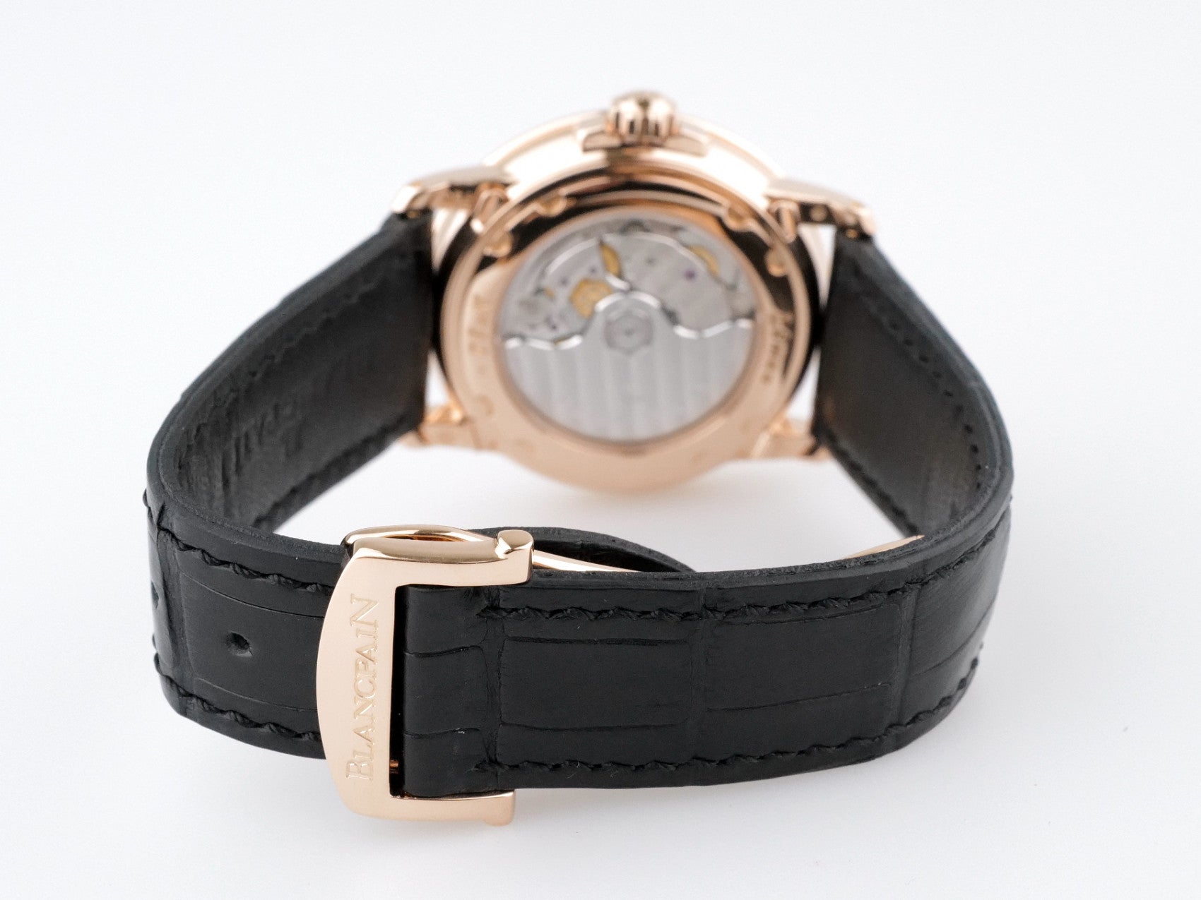 Blancpain Leman Moon Phase Complete Calendar 18K Rose gold Men Watch - Premium Luxury Product