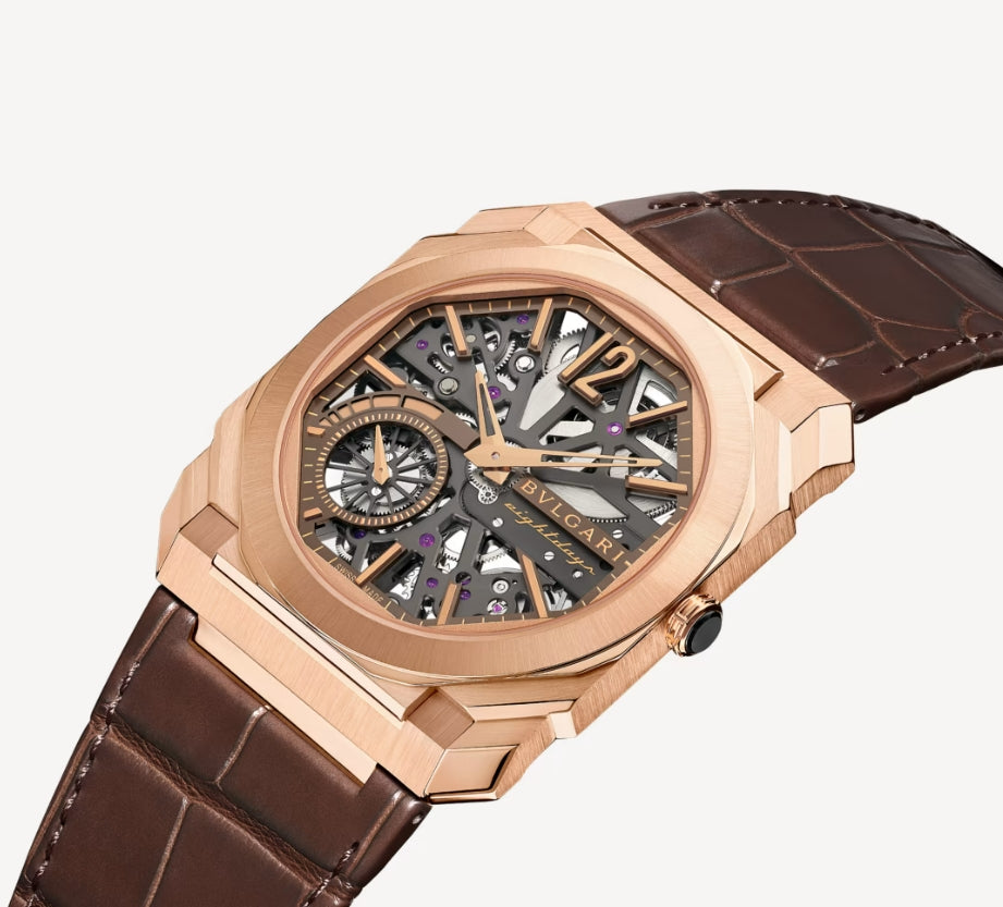 Bvlgari Octo Finissimo Skeleton 8 Days 18K Rose Gold Men's Watch