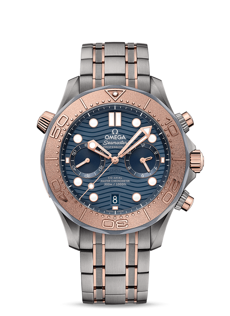 Omega Seamaster Diver Co-Axial Chronometer Chronograph Titanium & 18K Sedna™ Gold Men's Watch - Premium Luxury Product