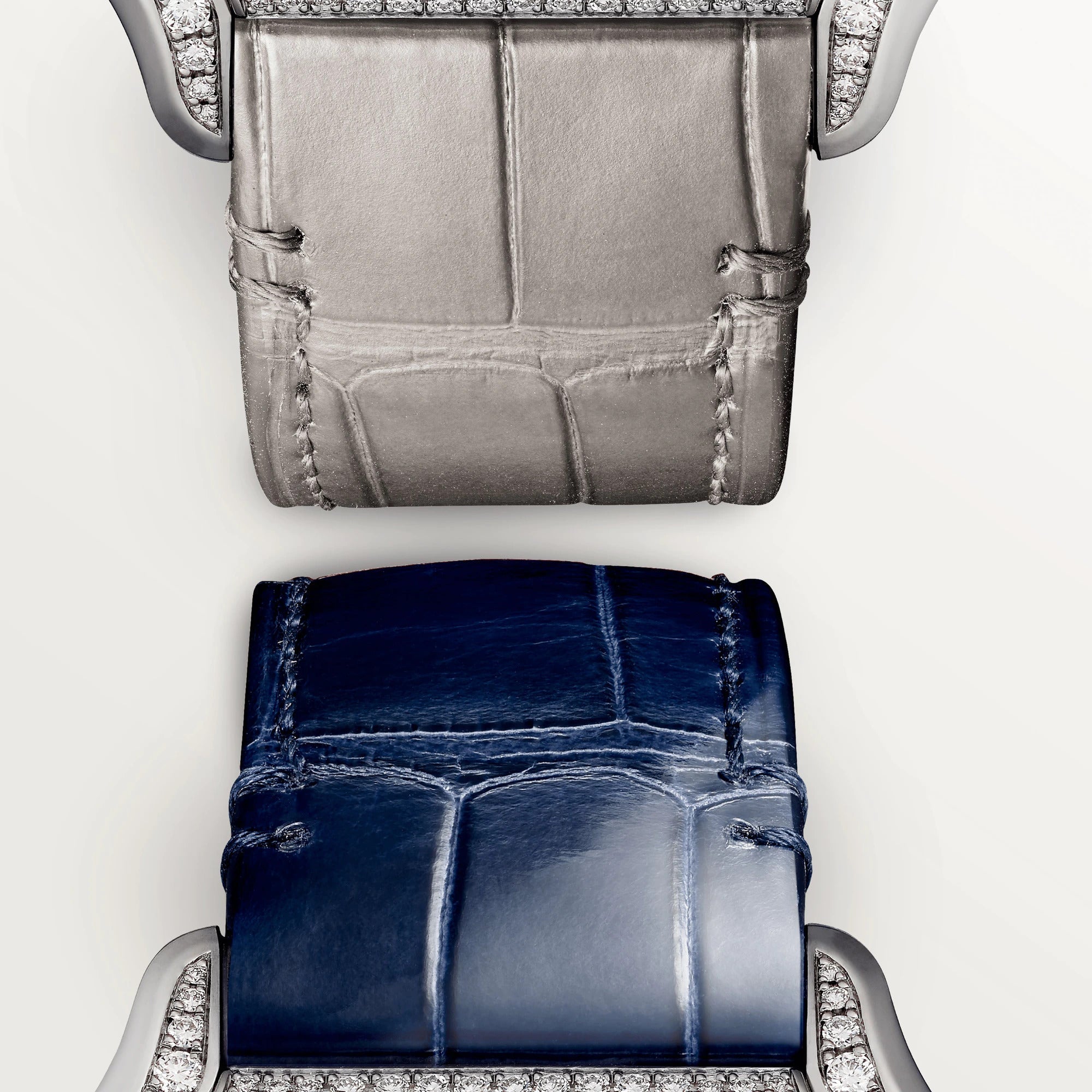 Cartier Santos 18K White Gold & Diamonds Unisex Watch