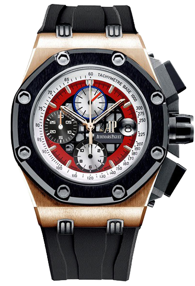 Audemars Piguet Royal Oak Offshore Rubens Barrichello 18K Rose Gold & Ceramic Man's Watch - Premium Luxury Product