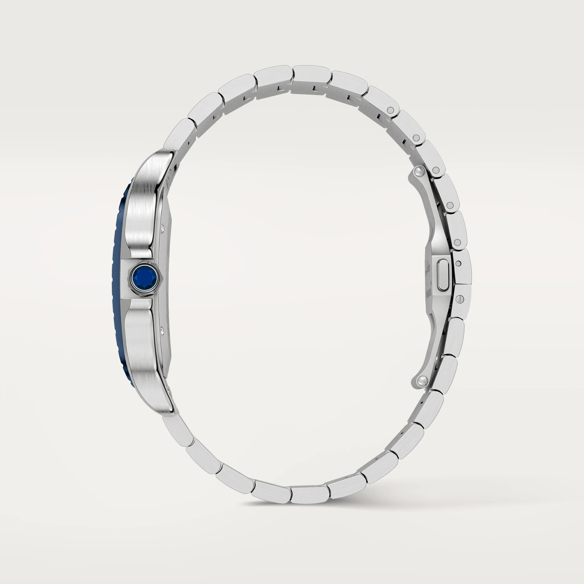 Cartier Santos Stainless Steel & Diamonds Men's Watch