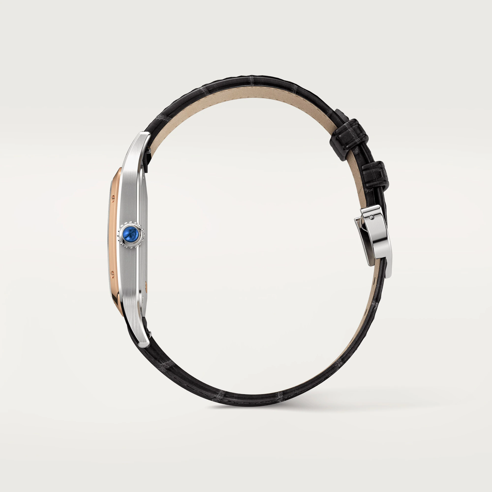 Cartier Santos Stainless Steel & Rose Gold Lady's Watch