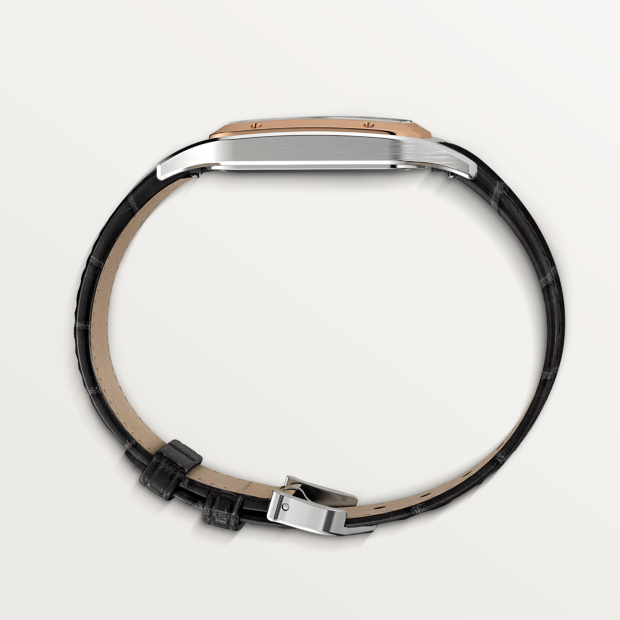 Cartier Santos Stainless Steel & Rose Gold Lady's Watch - Premium Luxury Product