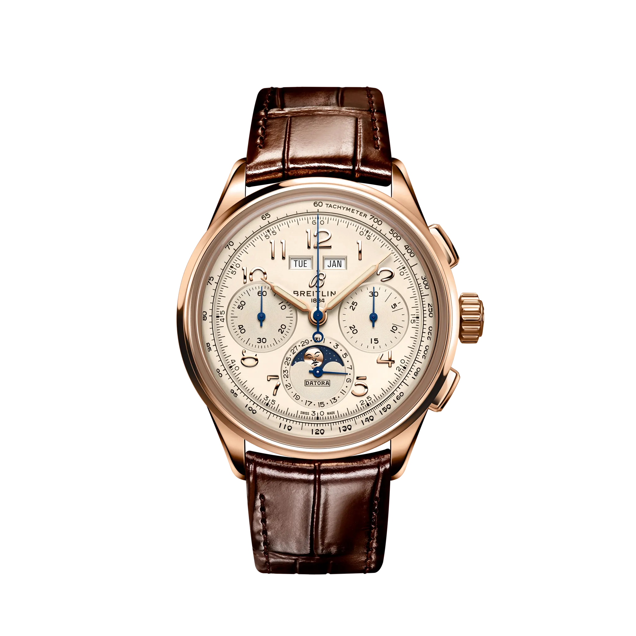 Breitling Premier B25 Datora 42 18K Rose Gold Men's Watch - Premium Luxury Product