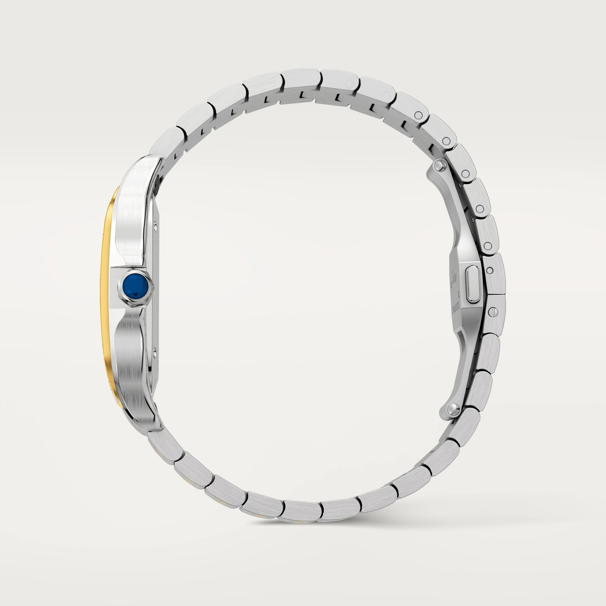 Cartier Santos Stainless Steel & Yellow Gold & Diamonds Unisex Watch - Premium Luxury Product