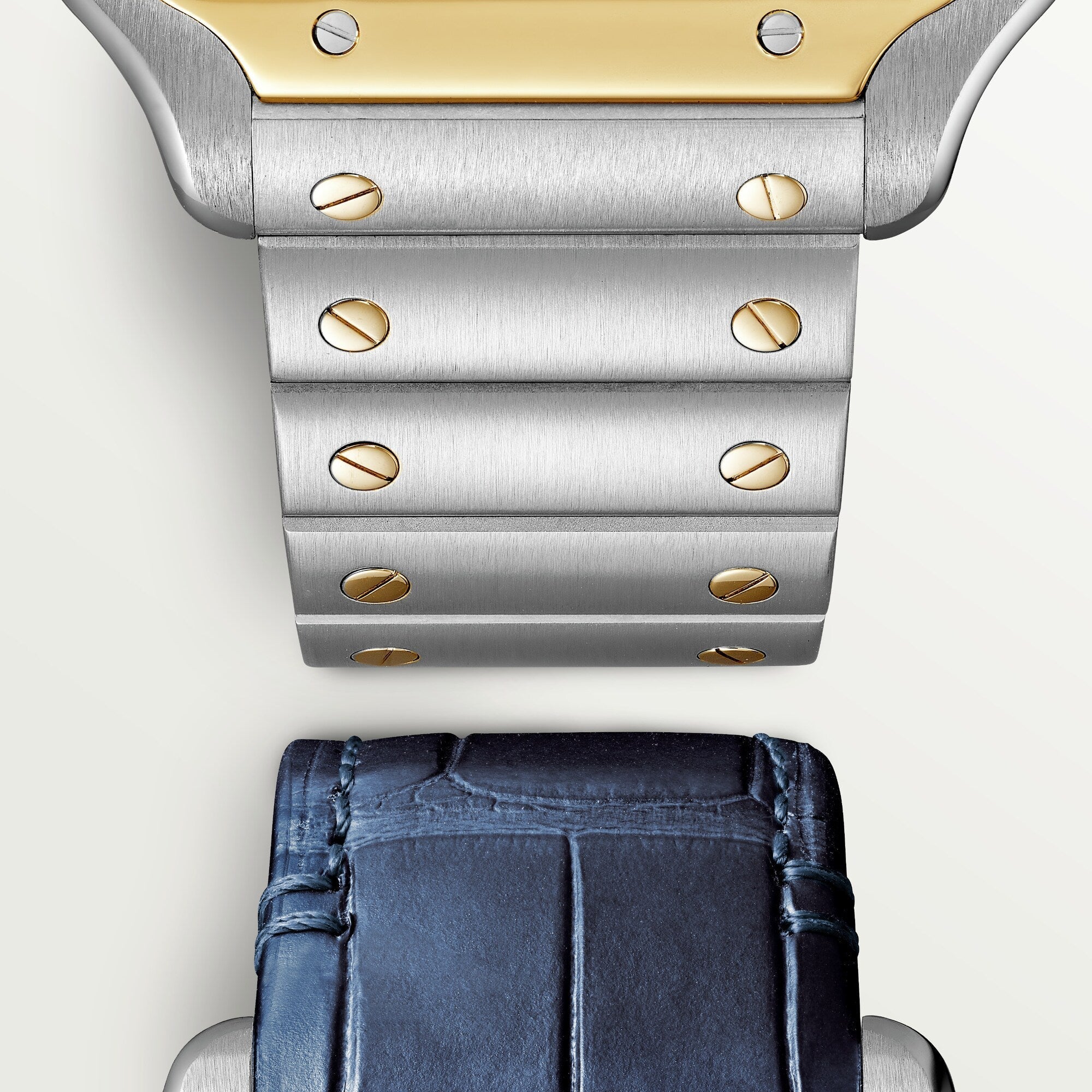 Cartier Santos De Cartier Skeleton Stainless steel & 18K Yellow Gold Men's Watch