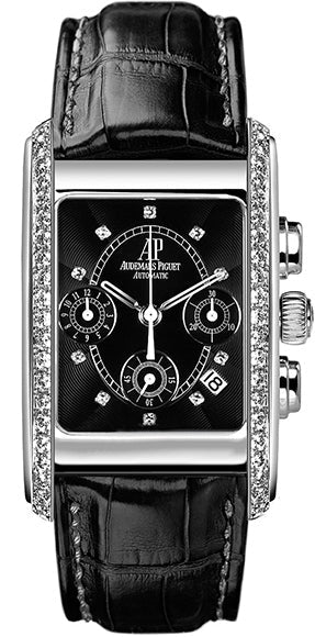 Audemars Piguet Edward Piguet Chronograph 18K White Gold & Diamonds Unisex Watch - Premium Luxury Product