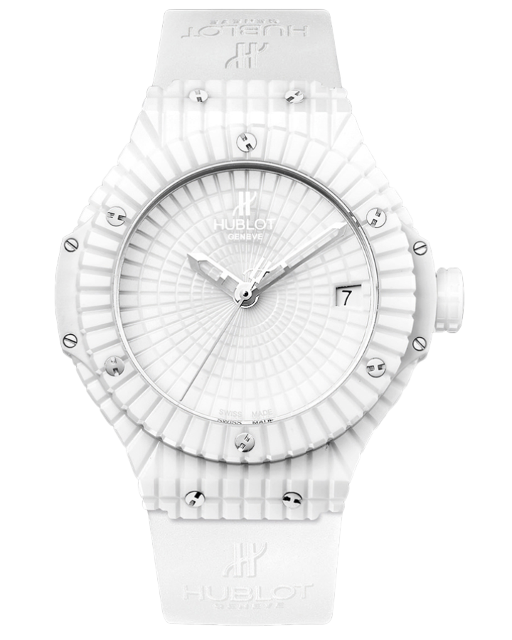 Hublot Big Bang 41mm White Caviar Ceramic & Rubber Men's Watch - Premium Luxury Product