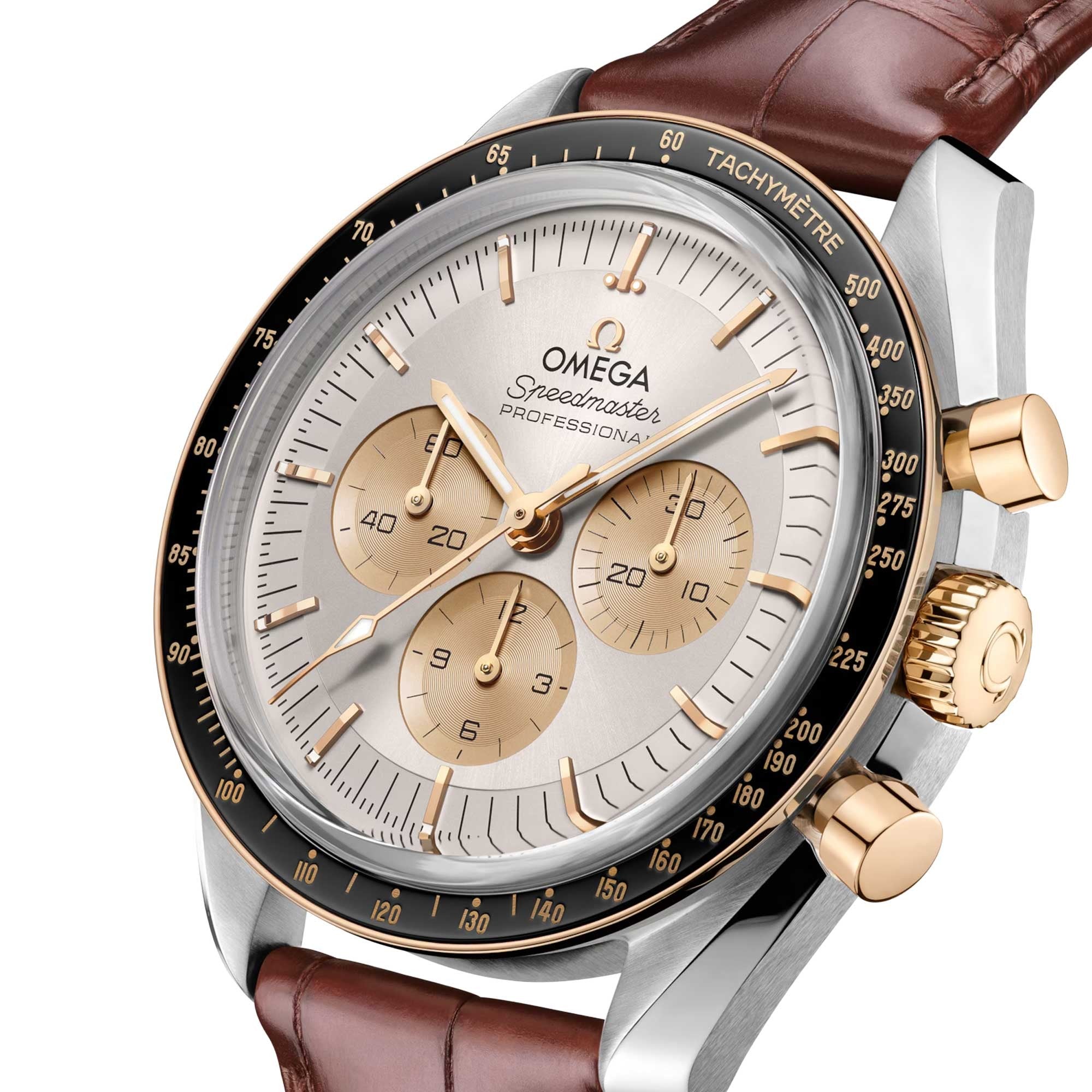 Omega Speedmaster Moonwatch Professional Chronograph Stainless steel & 18K Moonshine™ Gold & Ceramic Men's Watch