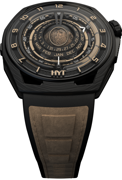 HYT Moon Runner Desert Black Titanium & Carbon  Men's Watch - Premium Luxury Product