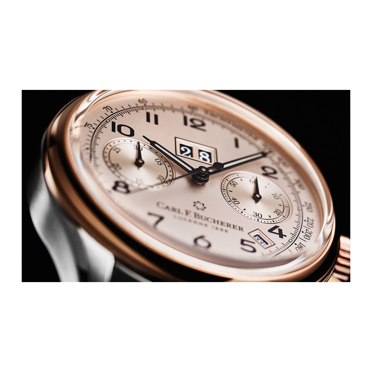 Carl F. Bucherer Haritage Annual calendar Chronograph Stainless steel & 18K Rose gold Limited Edition Men's Watch - Premium Luxury Product