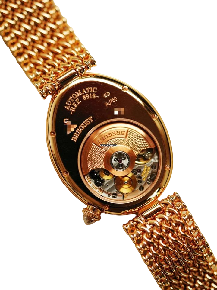 Breguet Reine De Naples Moon Phase 18K Yellow Gold &amp; Diamonds Ladies Watch - Premium Luxury Product