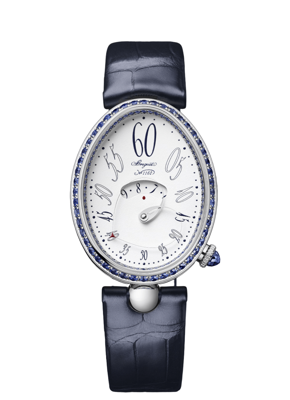 Breguet Reine de Naples 18K White Gold & Sapphires Lady's Watch - Premium Luxury Product