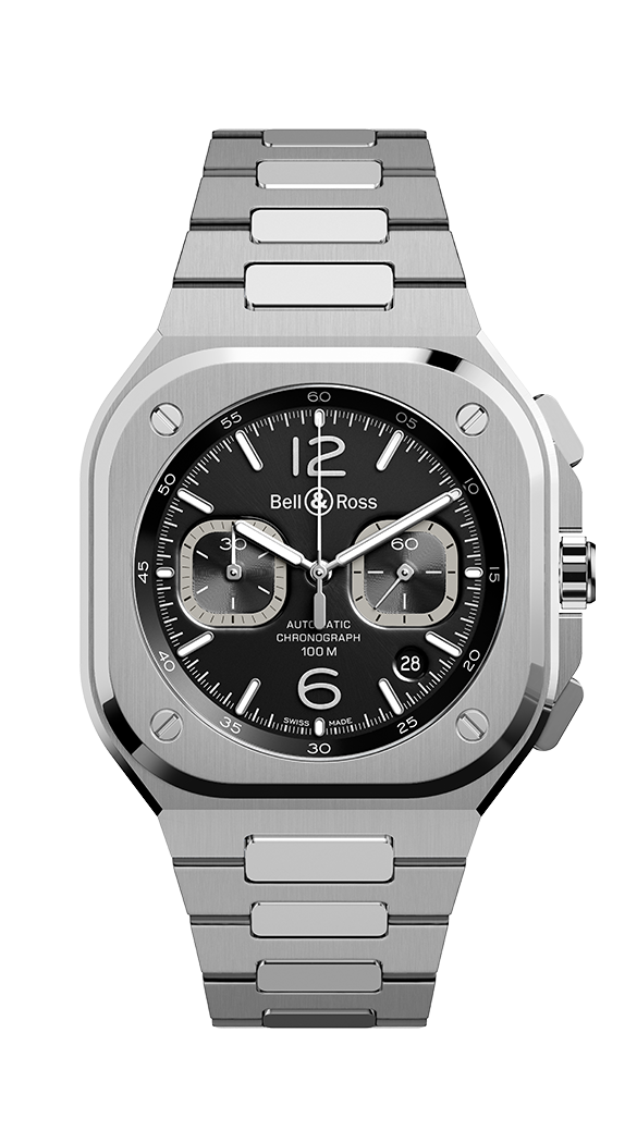 Bell & Ross Instruments BR 05 Chrono Black Steel Men`s Watch - Premium Luxury Product