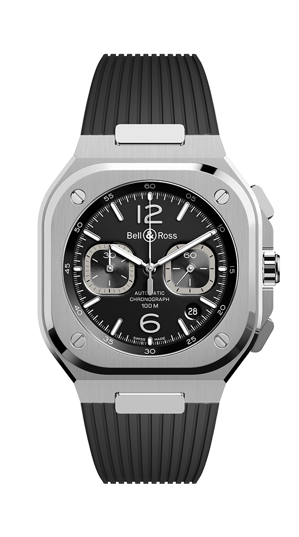 Bell & Ross Instruments BR 05 CHRONO BLACK STEEL Men's Watch - Premium Luxury Product