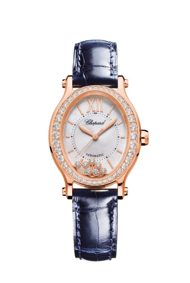 Chopard Happy Sport Oval Ethical Rose Gold  & Diamonds Ladies Watch - Premium Luxury Product