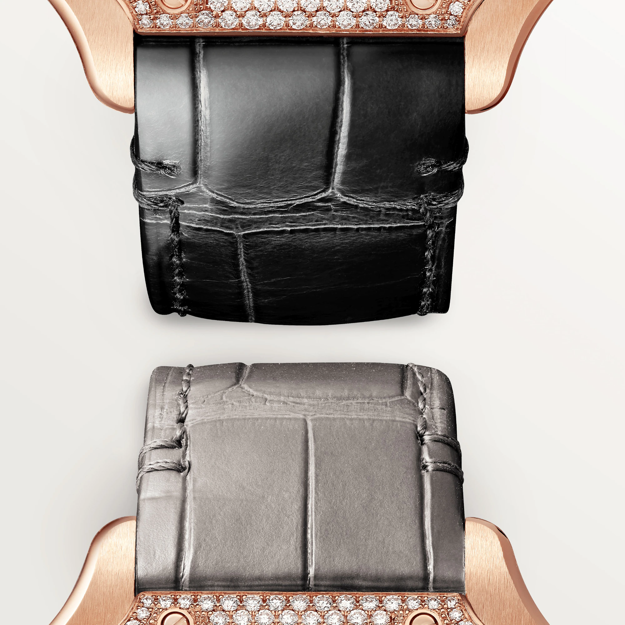 Cartier Santos Rose Gold & Diamonds Lady's Watch