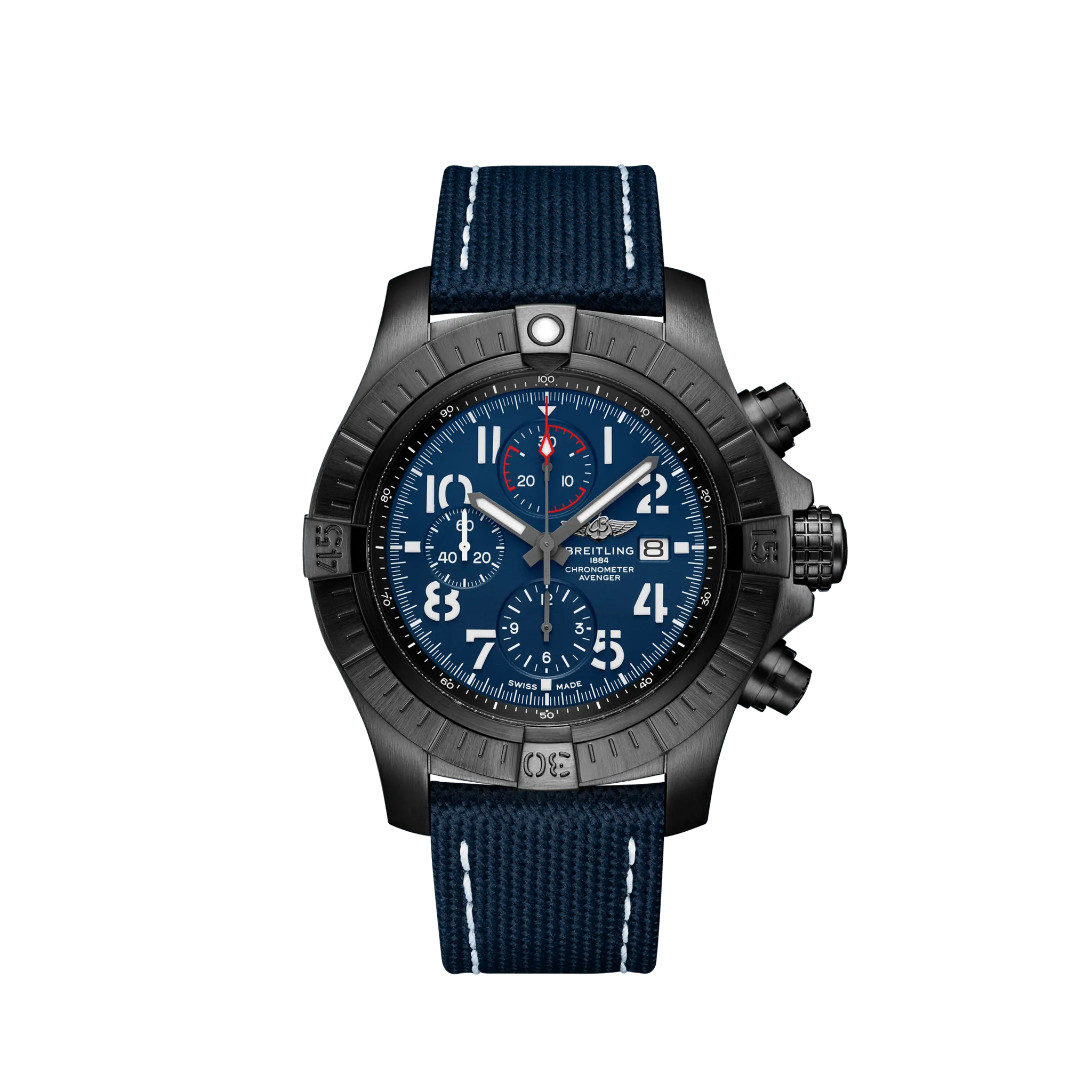 Breitling Super Avenger Chronograph 48 Night Mission DLC Titanium Unisex Watch - Premium Luxury Product