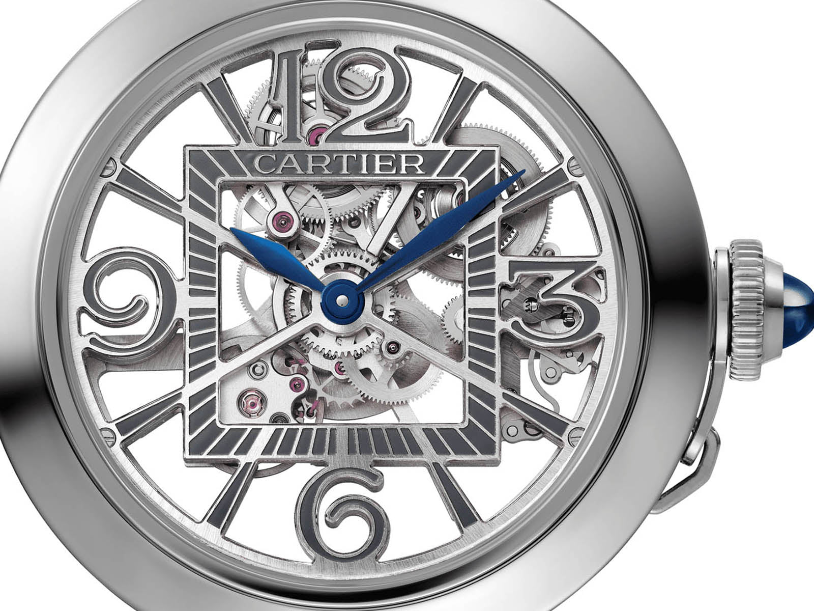 Cartier Pasha de Cartier 41mm Stainless Steel Skeleton Men's Watch