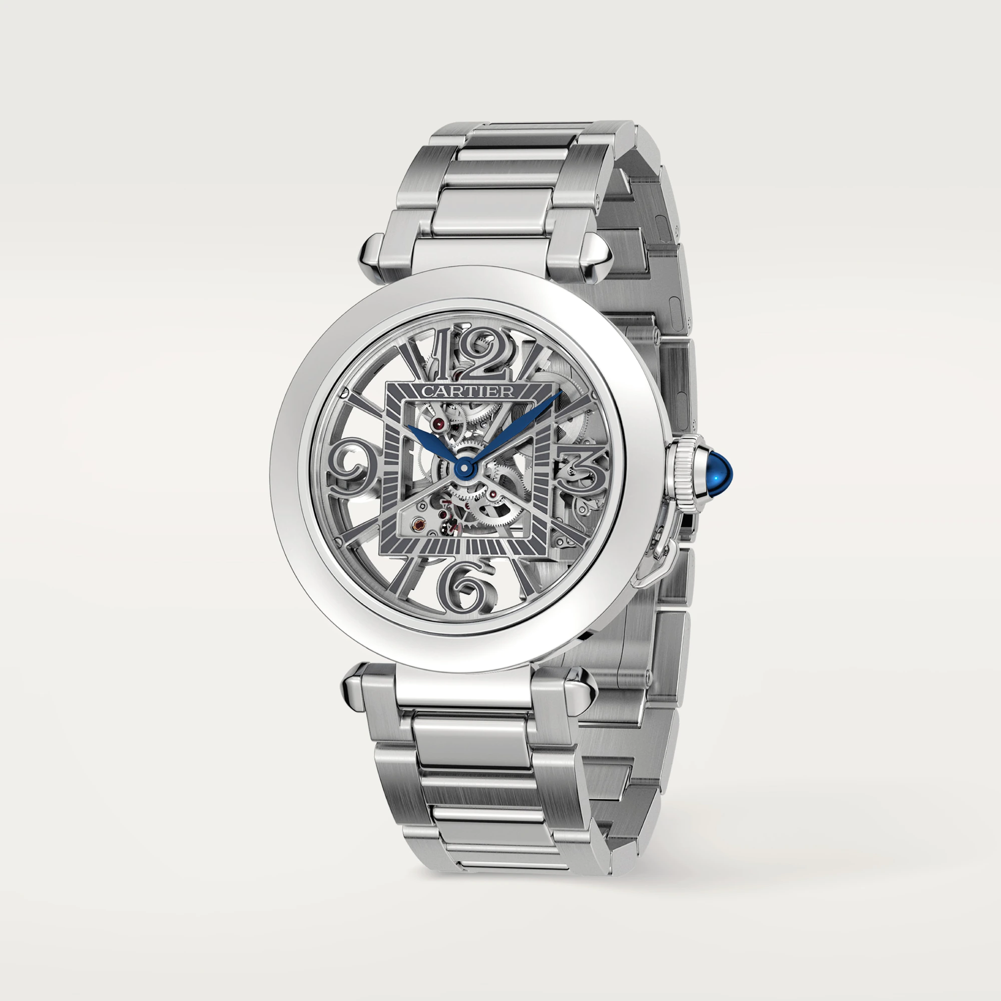 Cartier Pasha de Cartier 41mm Stainless Steel Skeleton Men's Watch