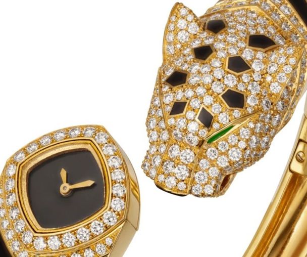 Cartier Panthere de Cartier 18K Yellow Gold & Diamonds Lady's Watch - Premium Luxury Product