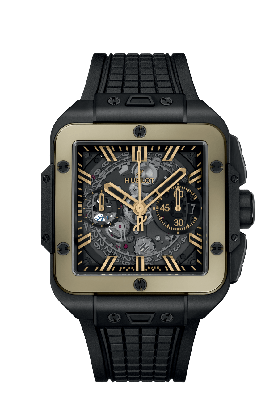 Hublot Square Bang Chronograph Ceramic & 18K Magic gold Men's Watch - Premium Luxury Product