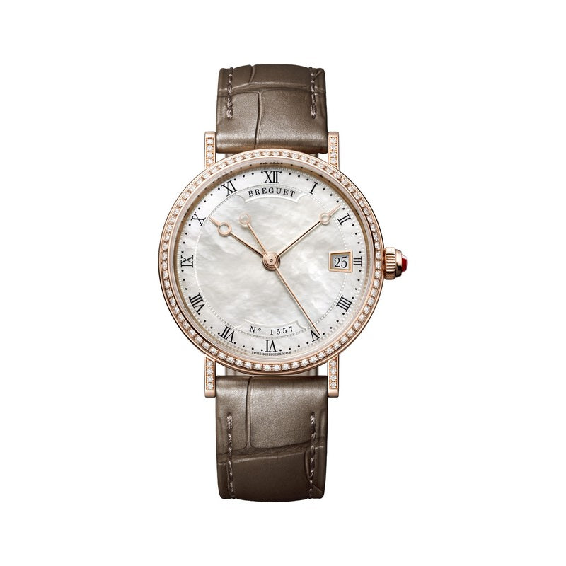 Breguet Classique Moon Phase 18K Rose Gold & Diamonds Lady's Watch - Premium Luxury Product