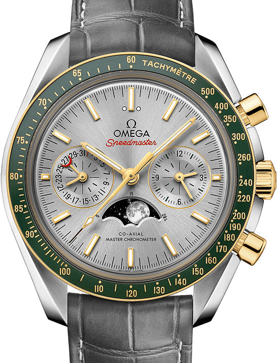 Omega Speedmaster Two Counters MoonPhase Stainless steel & Ceramic & 18K Yellow Gold Men's Watch