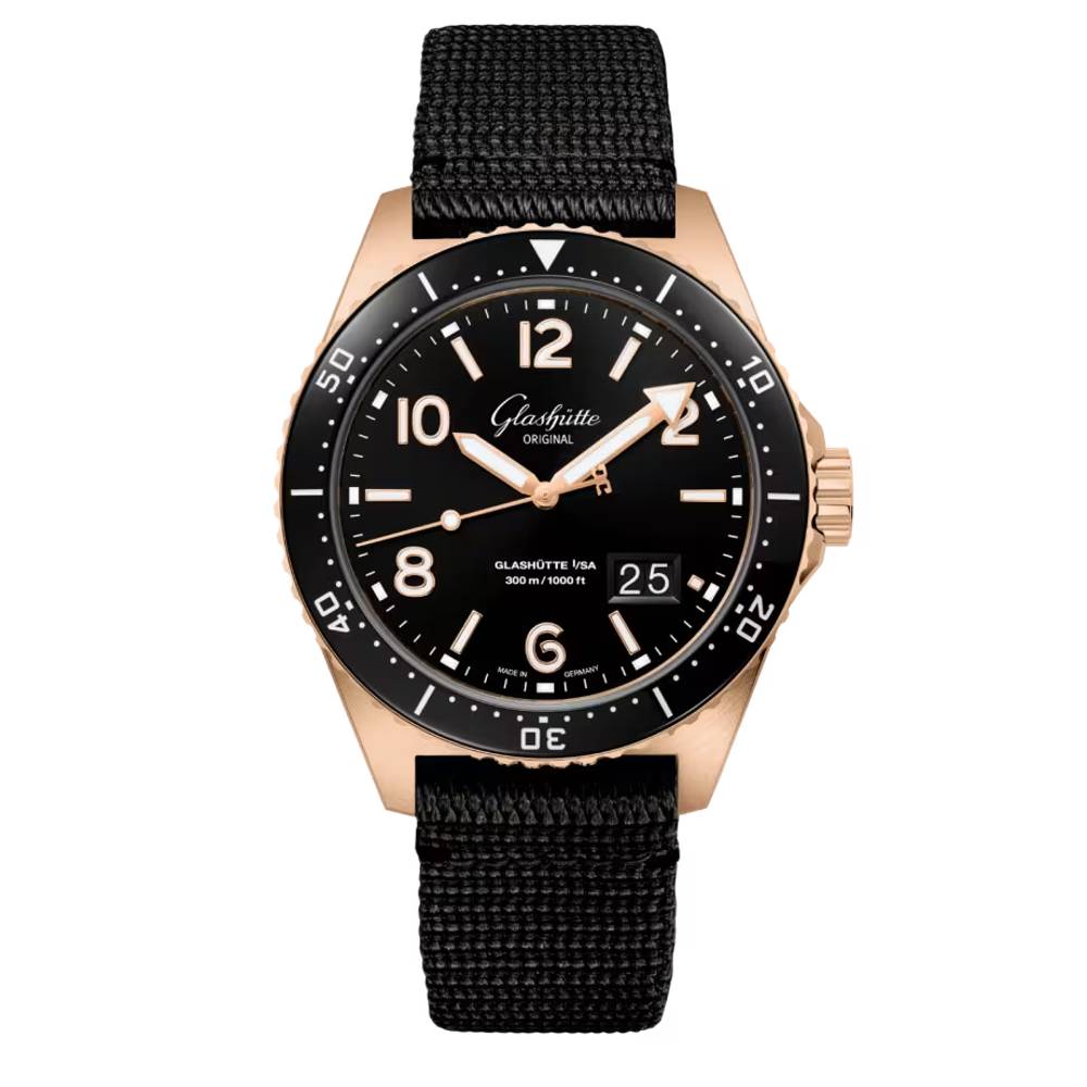 Glashutte Original Spezialist SeaQ Panorama Date 18K Red Gold Men's Watch - Premium Luxury Product