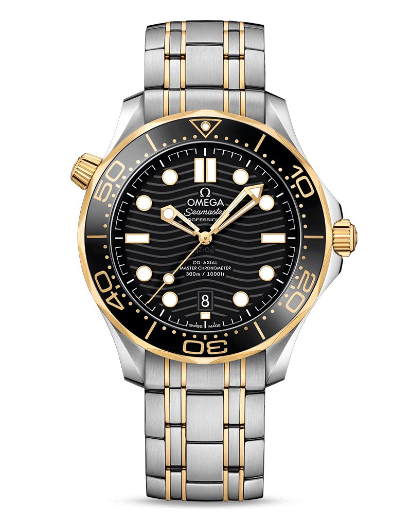 Omega Seamaster Diver Stainless steel & 18K Yellow Gold Men's Watch - Premium Luxury Product