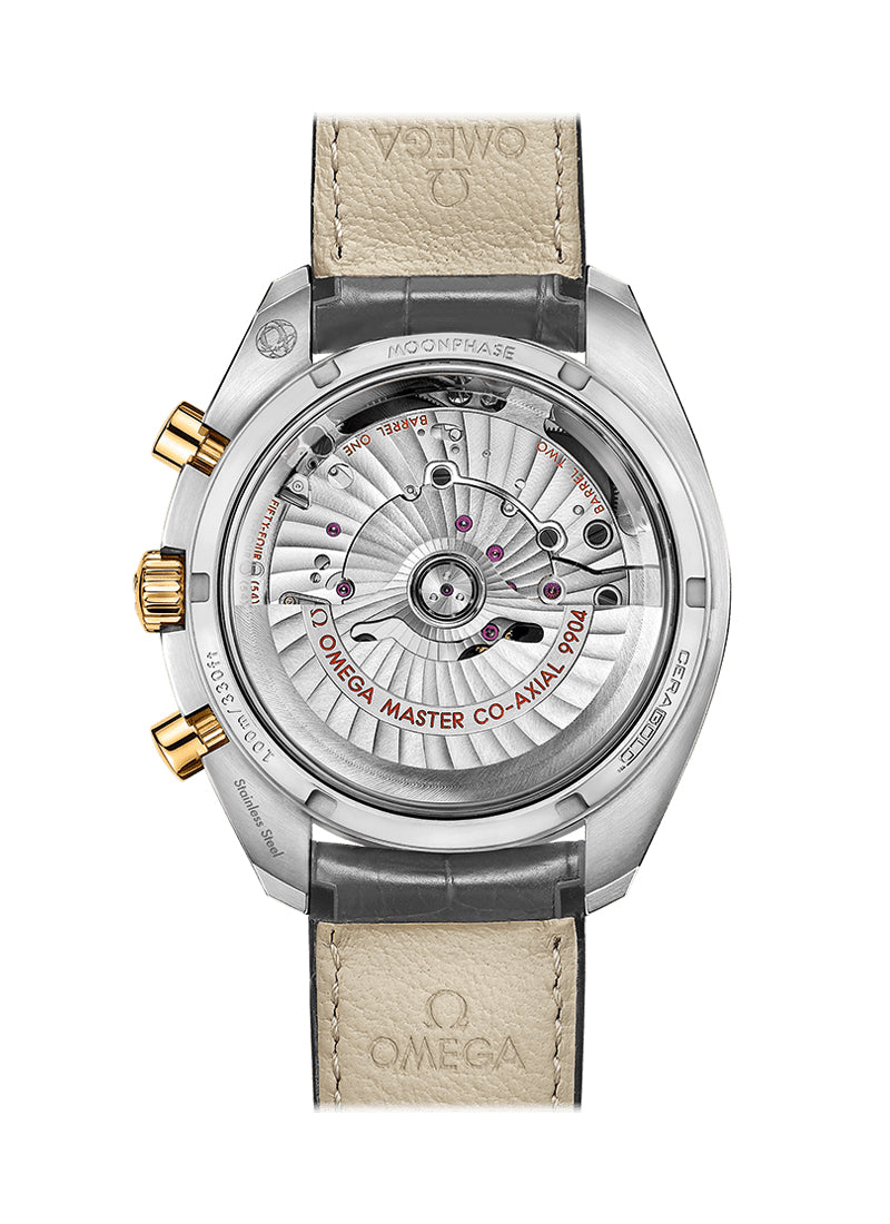 Omega Speedmaster Two Counters MoonPhase Stainless steel & Ceramic & 18K Yellow Gold Men's Watch - Premium Luxury Product