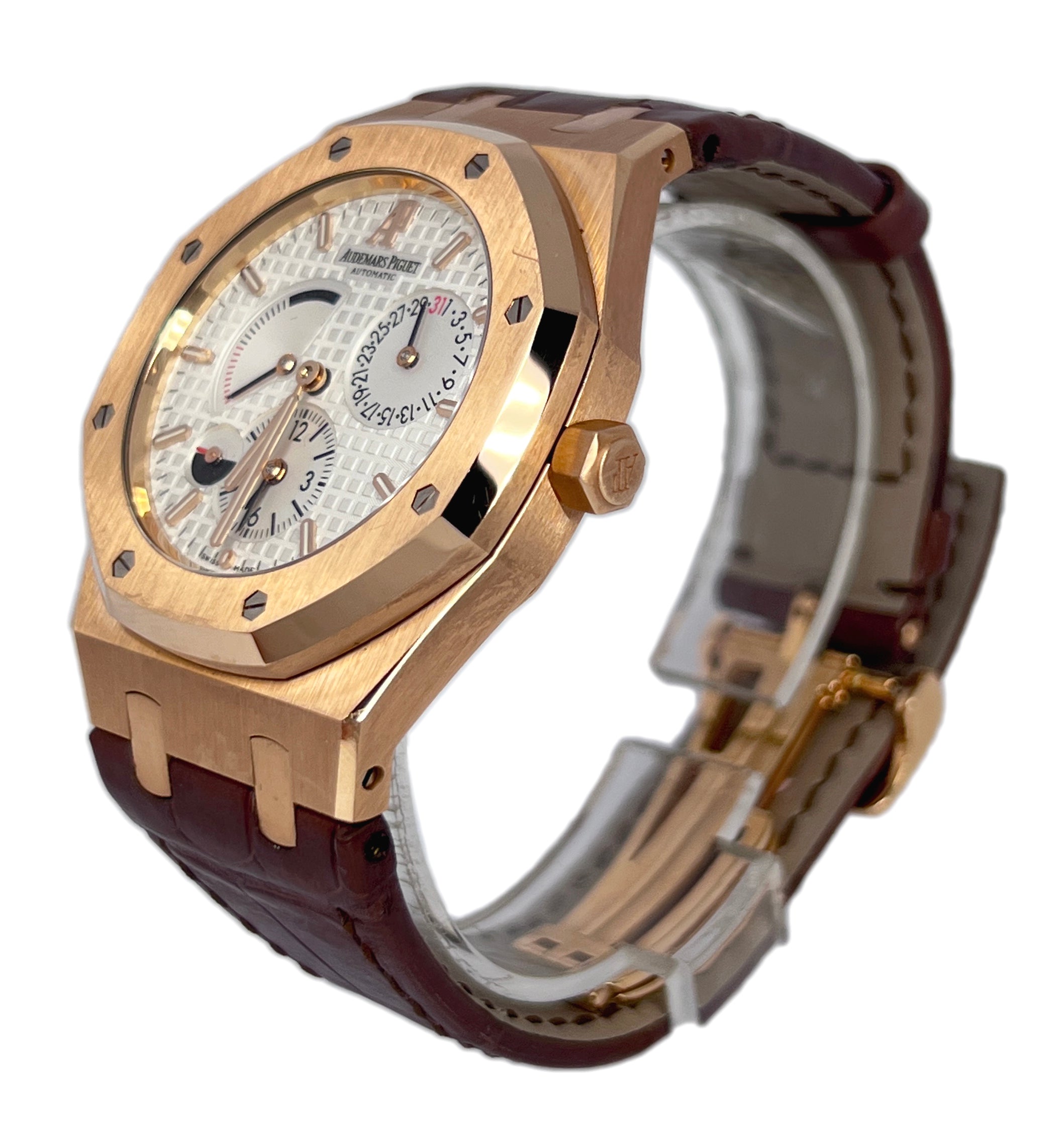 Audemars Piguet Royal Oak Dual Time 18K Rose Gold Men's Watch