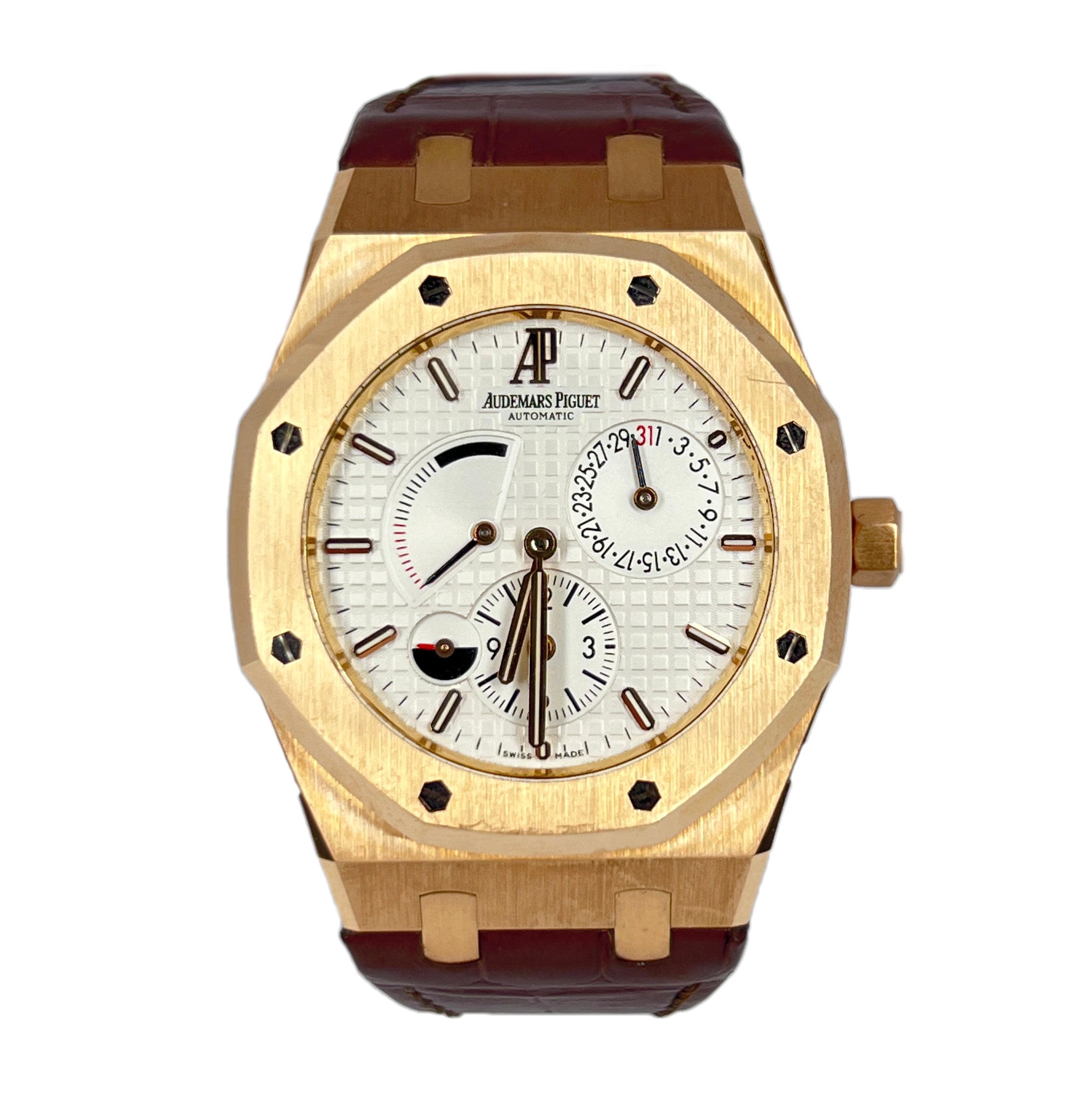 Audemars Piguet Royal Oak Dual Time 18K Rose Gold Men's Watch - Premium Luxury Product