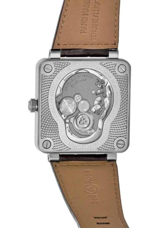 Bell & Ross Instruments BR 01 Laughing Skull Light Stainless Steel & Diamond Mens Watch - Premium Luxury Product