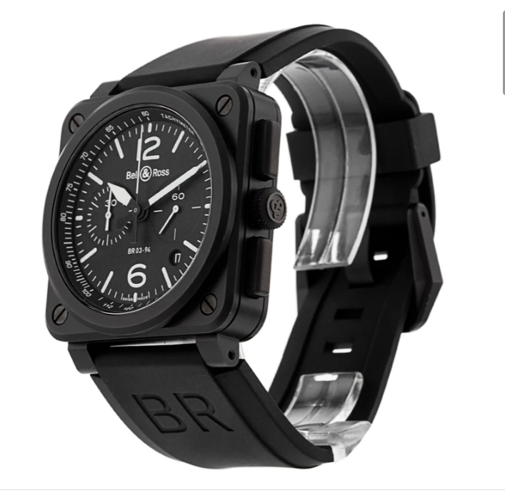 Bell & Ross Instruments BR 03-94 Chronograph Black Matte Ceramic Men`s Watch