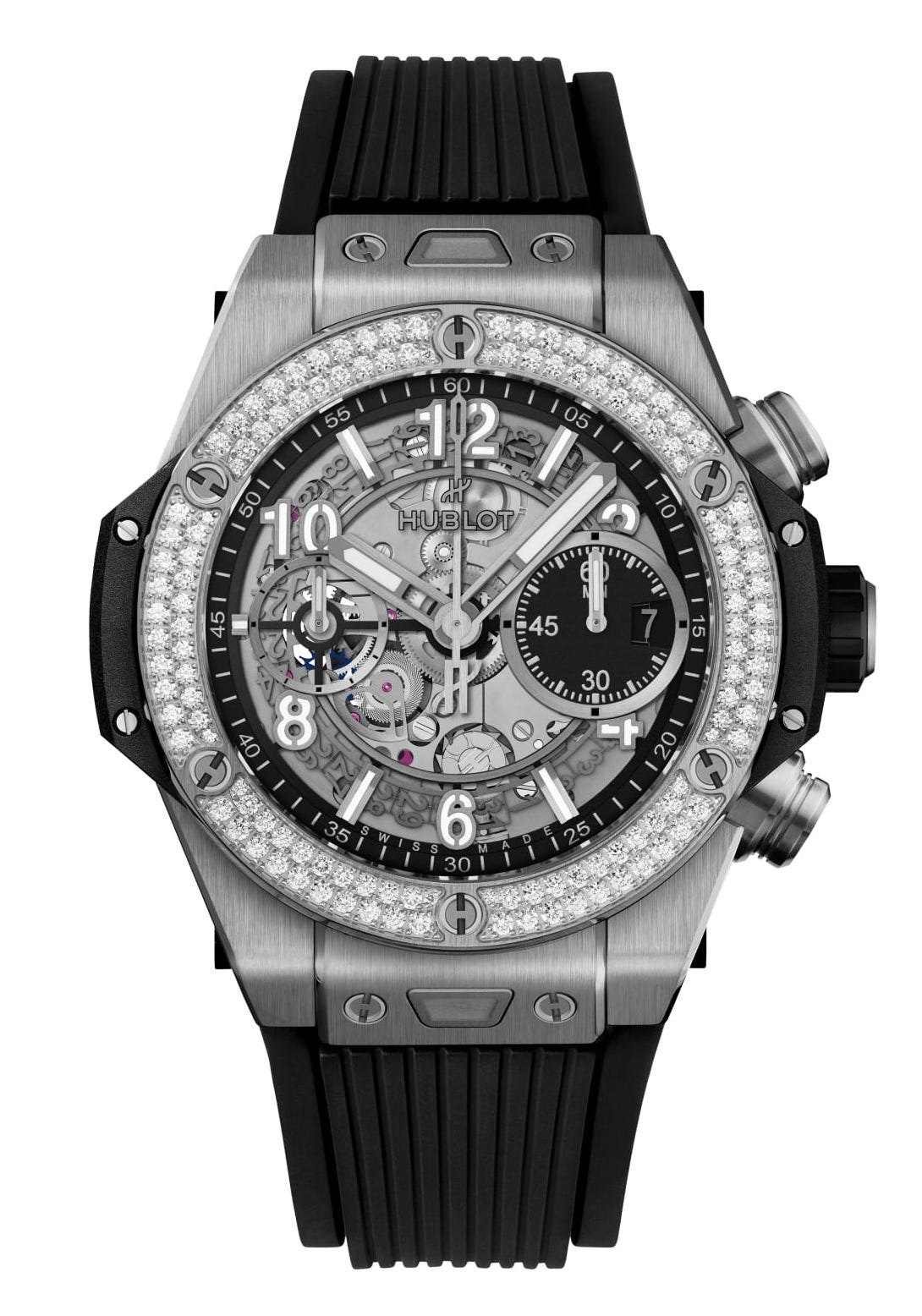 Hublot Big Bang Unico Titanium &amp; Diamonds Men`s Watch - Premium Luxury Product