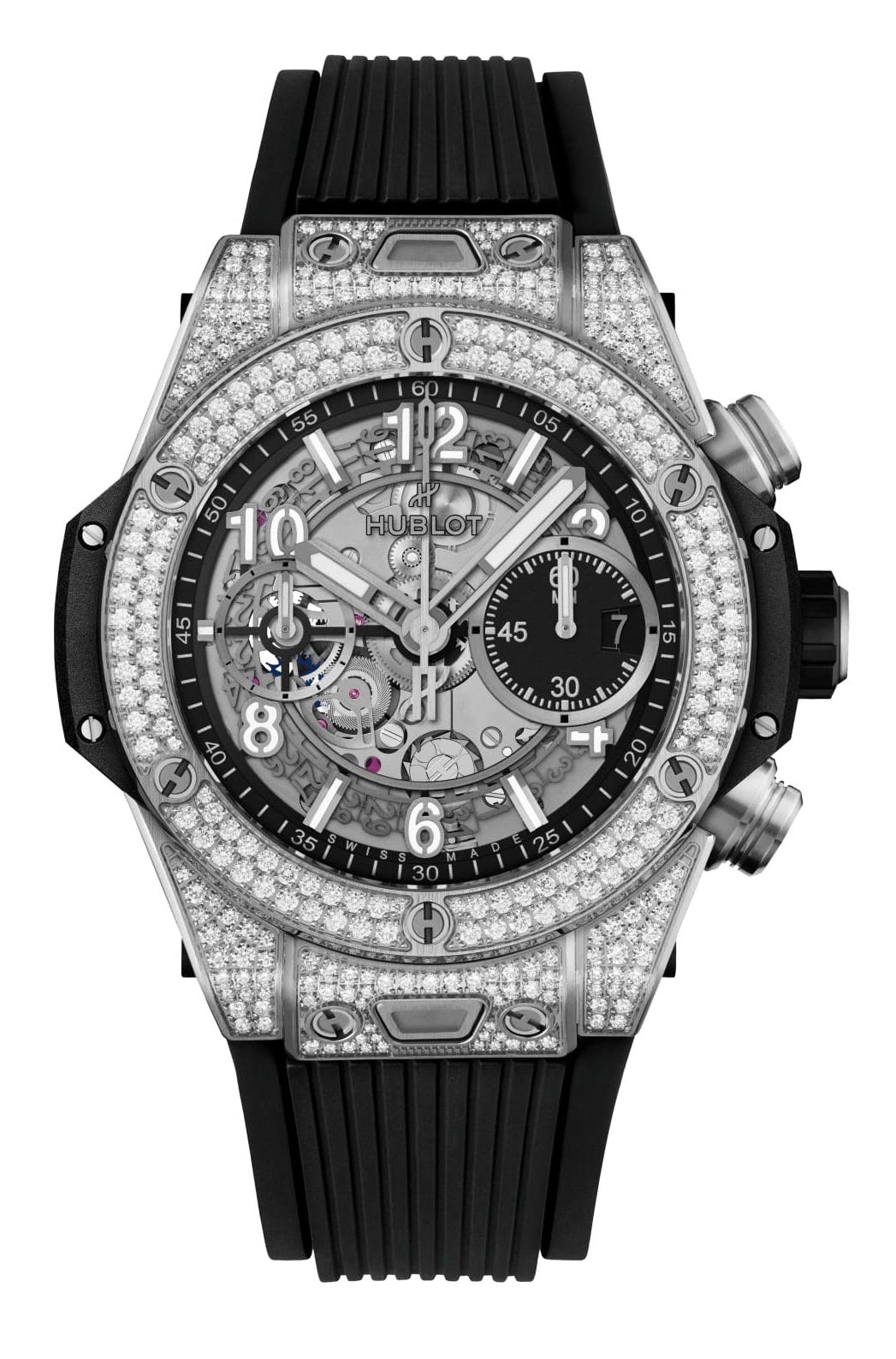 Hublot Big Bang Unico Titanium &amp; Diamonds Unisex Watch - Premium Luxury Product