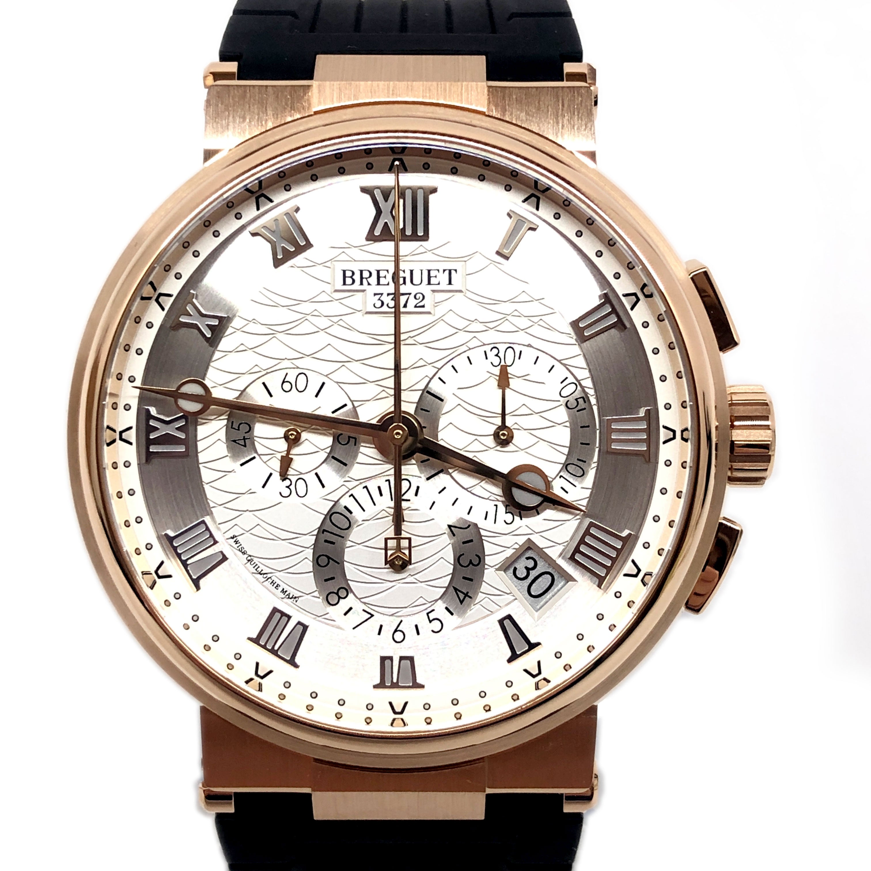 Breguet Marine 5527 Chronograph 18K Rose Gold Men's Watch - Premium Luxury Product
