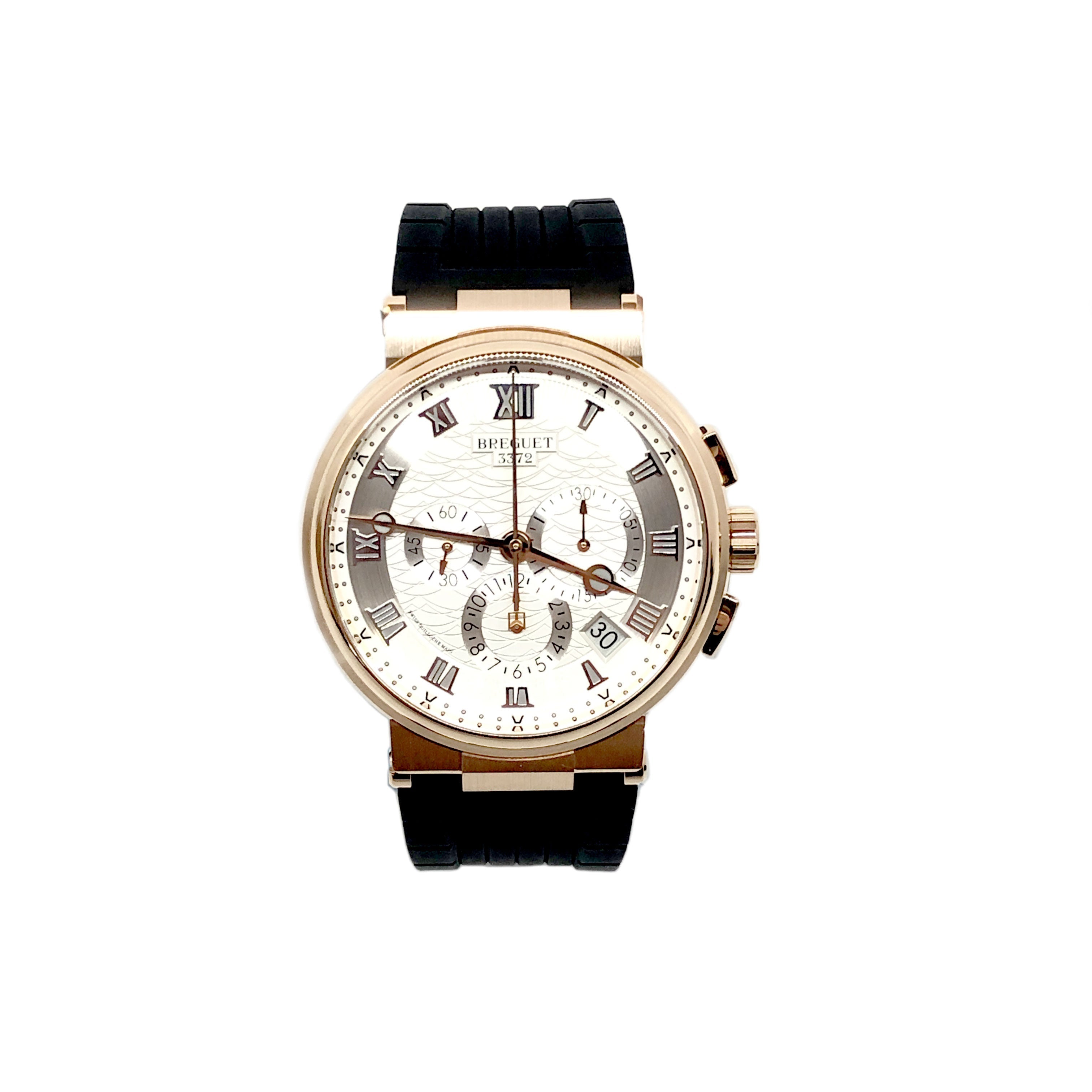 Breguet Marine 5527 Chronograph 18K Rose Gold Men's Watch - Premium Luxury Product