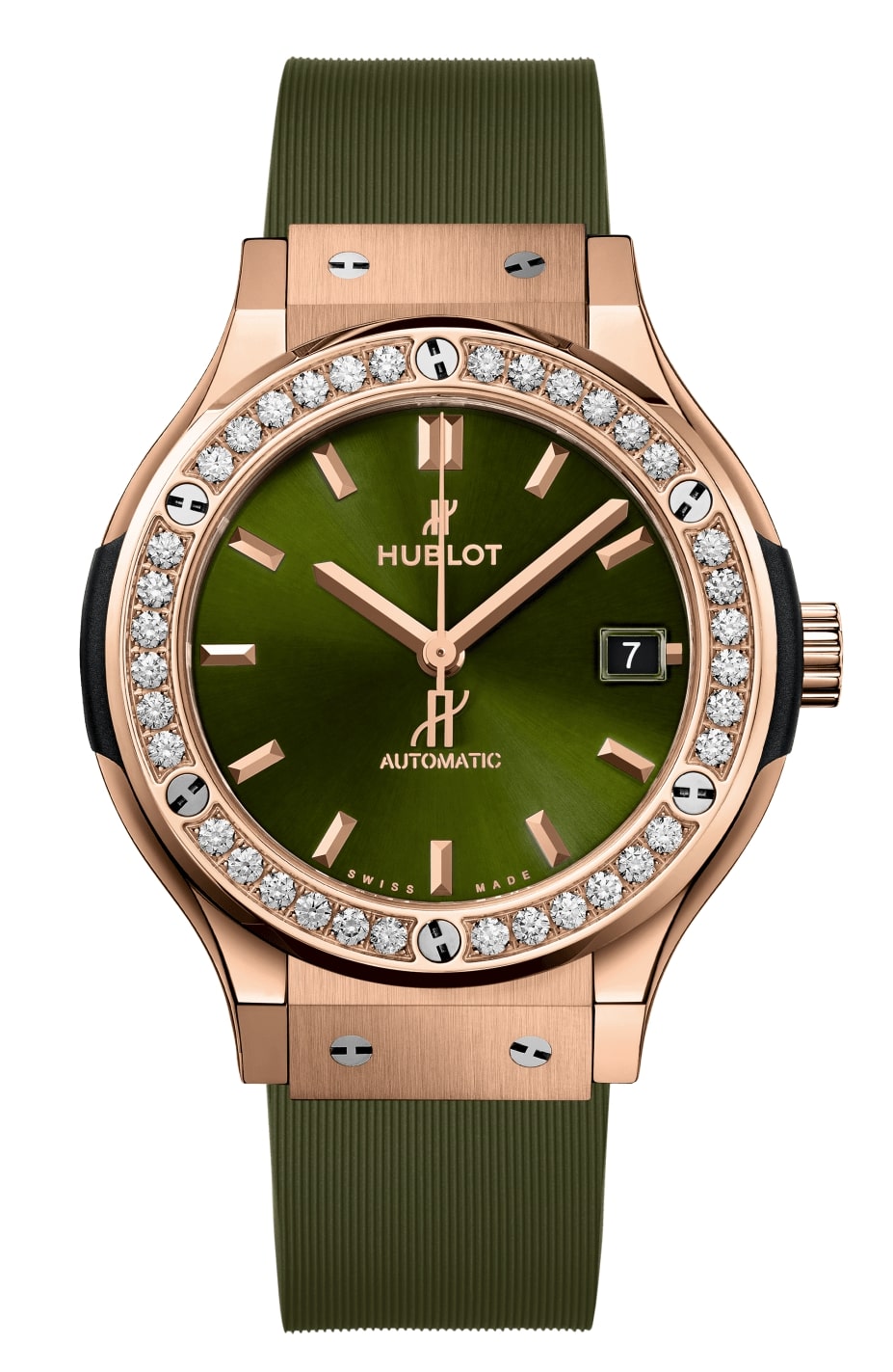 Hublot Classic Fusion Green King Gold & Diamonds Unisex Watch - Premium Luxury Product