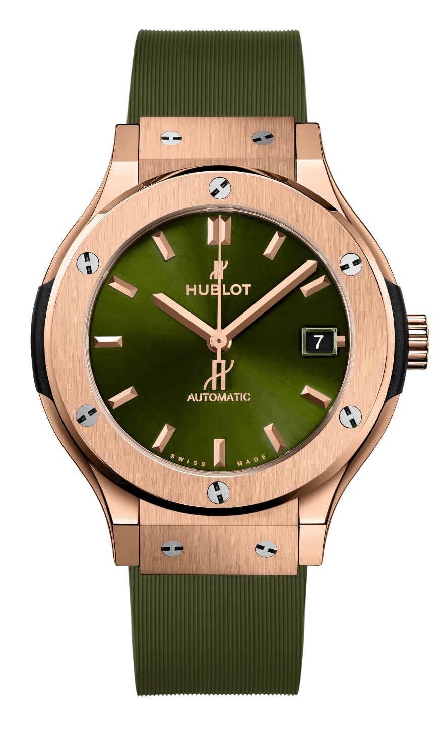 Hublot Classic Fusion Green King Gold Unisex Watch - Premium Luxury Product