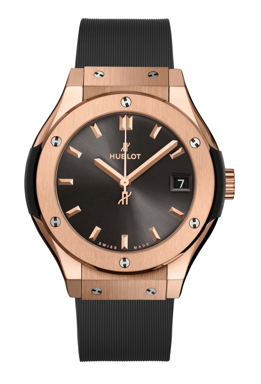 Hublot Classic Fusion Grey 18K King Gold Unisex Quartz Watch - Premium Luxury Product