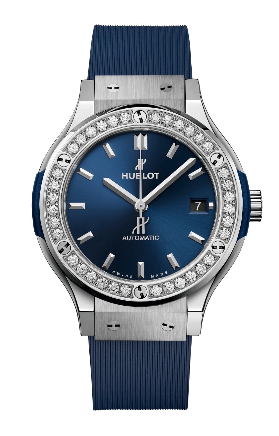 Hublot Classic Fusion Blue Titanium & Diamonds Unisex Watch - Premium Luxury Product