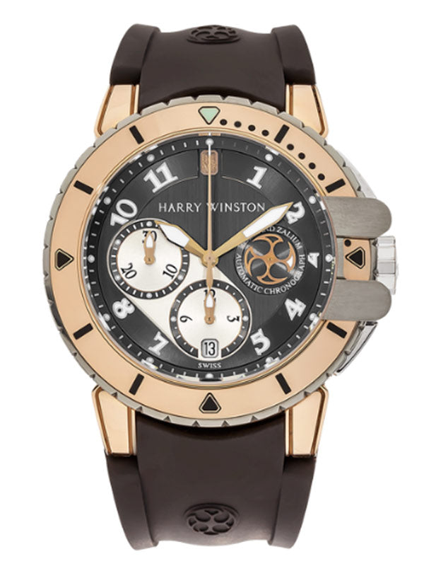 Harry Winston Project Z2 Ocean Diver 18K Rose Gold & Zalium Men's Watch