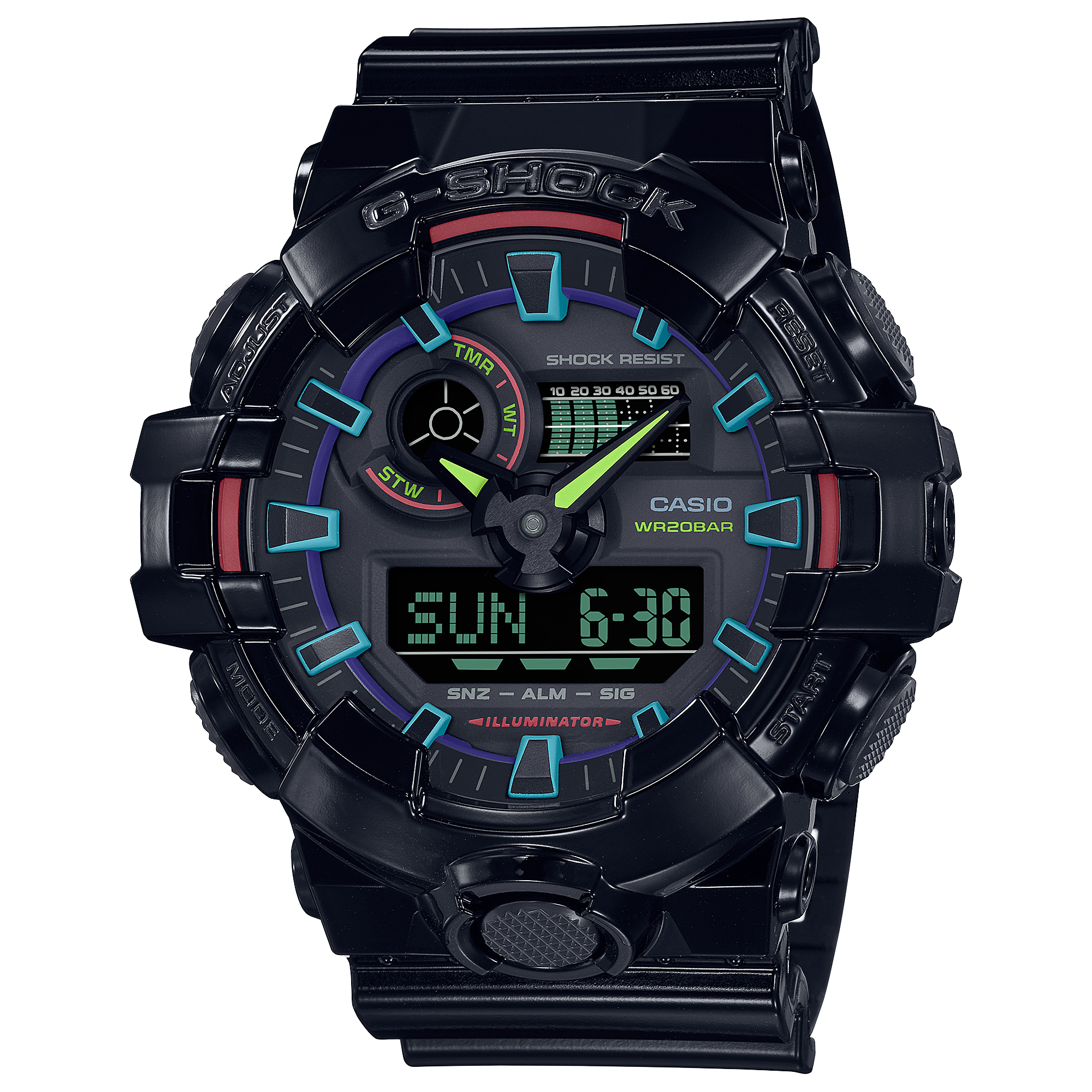 G-Shock GA-700 SERIES GA700RGB-1A - Premium Luxury Product